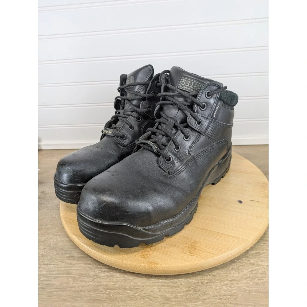 5.11 ATAC Shield Boots Mens Size 9 Black Tactical Waterproof Protective Toe Work